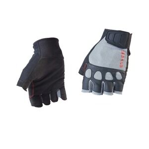 ETHOS Half Finger Training Gloves Sz Small‎ Black Gray New ETHA551